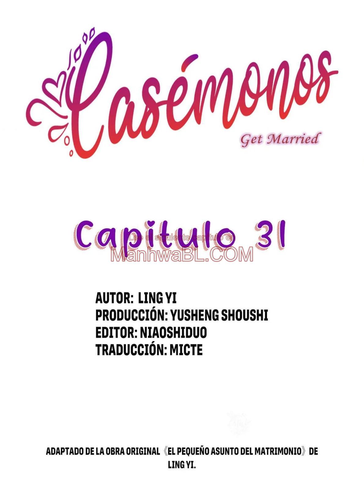 Casémonos - Capítulo 31 manhwa