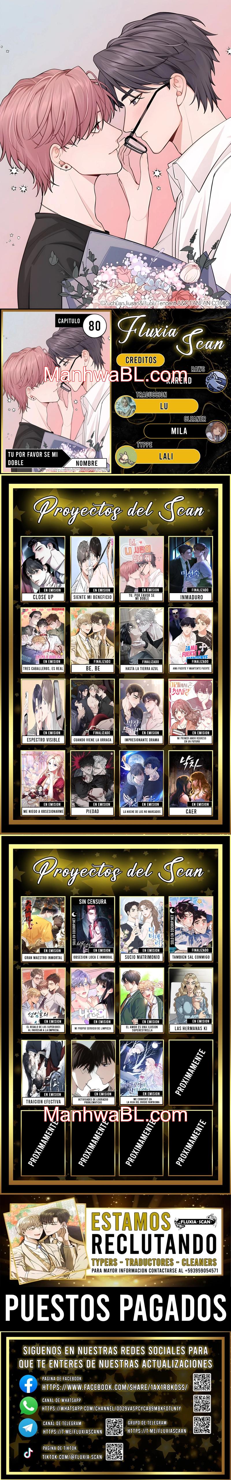 ¡Tú, por favor, sé mi doble! - Capítulo 80 manhwa