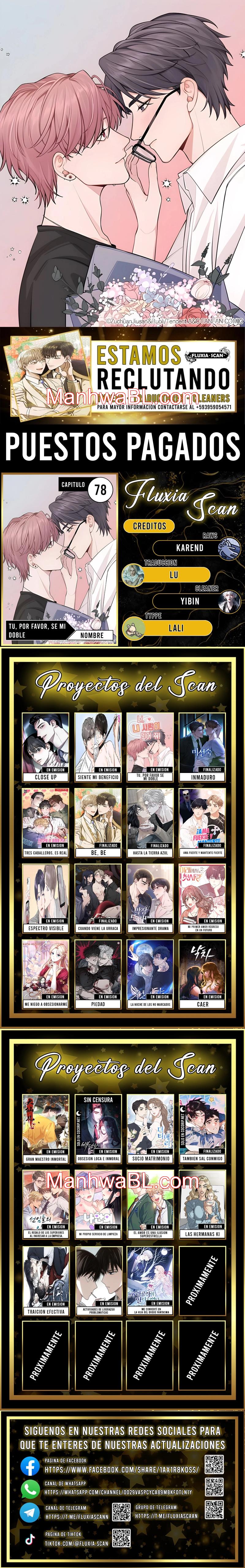 ¡Tú, por favor, sé mi doble! - Capítulo 78 manhwa
