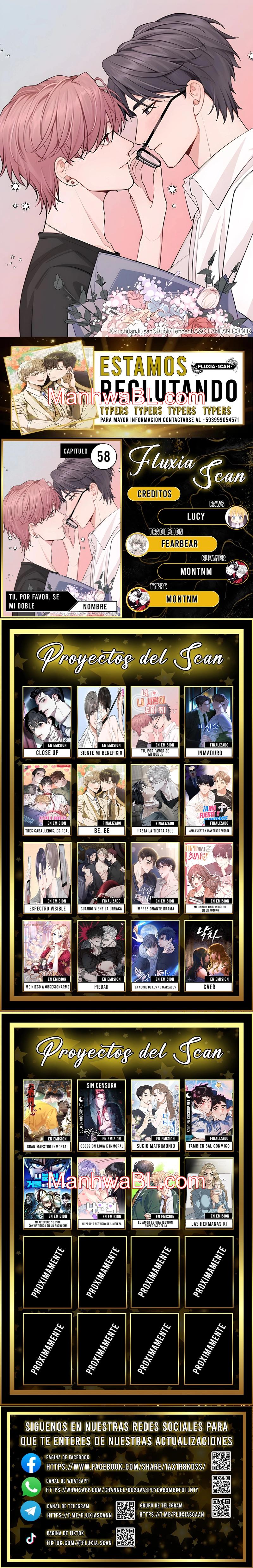 ¡Tú, por favor, sé mi doble! - Capítulo 58 manhwa