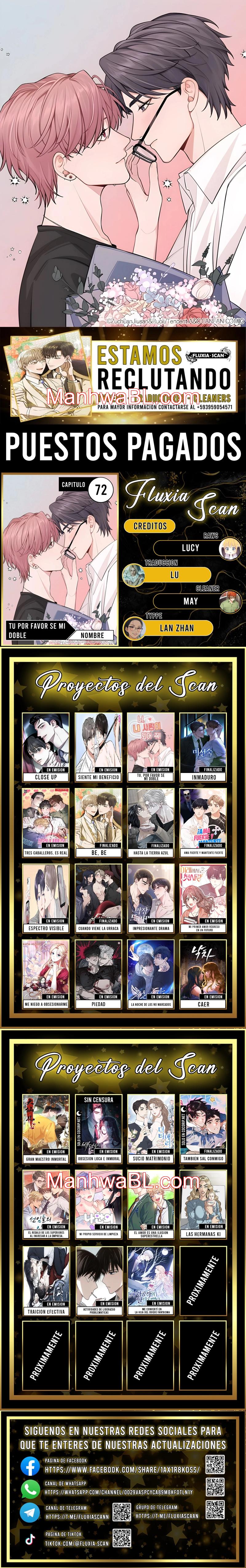 ¡Tú, por favor, sé mi doble! - Capítulo 72 manhwa