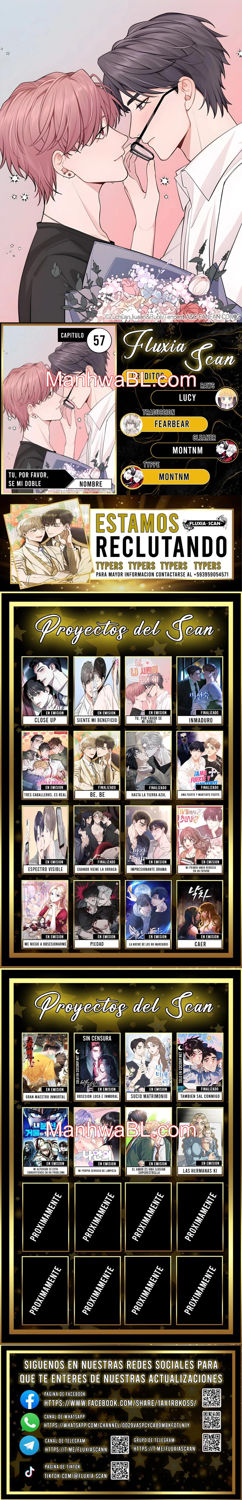 ¡Tú, por favor, sé mi doble! - Capítulo 57 manhwa