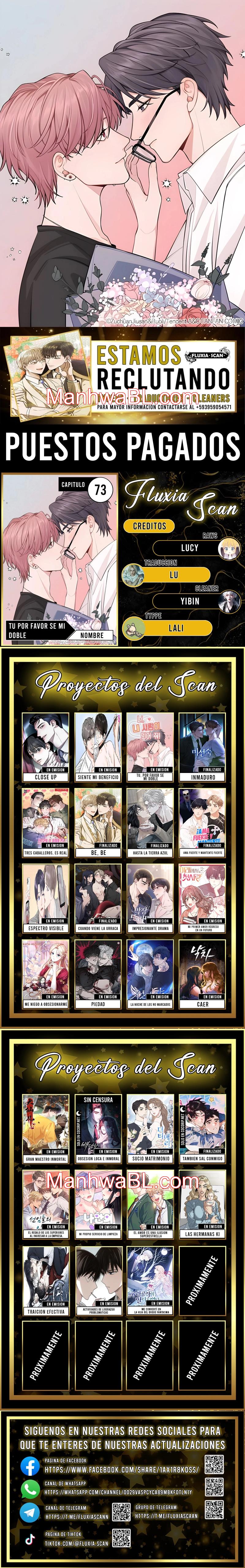 ¡Tú, por favor, sé mi doble! - Capítulo 73 manhwa