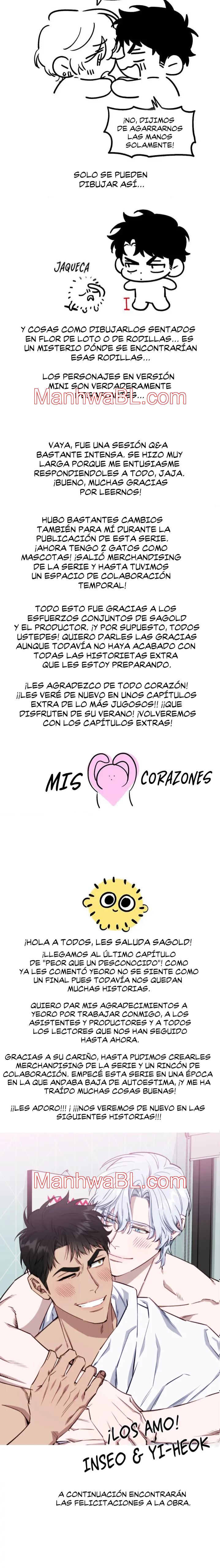 Peor que un desconocido - Capítulo 74.50 manhwa