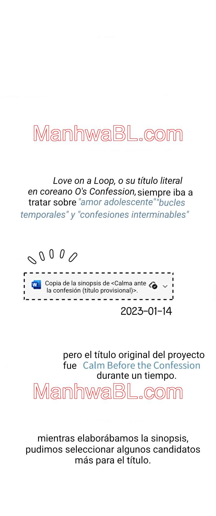 Confesión desde el principio - Capítulo 20.05 manhwa