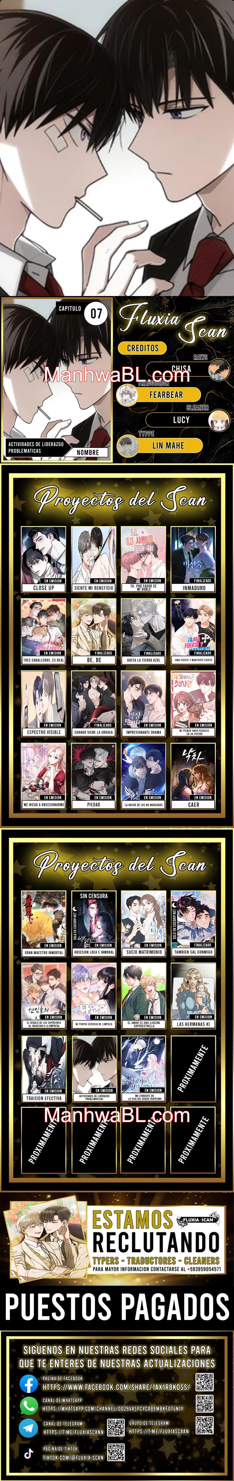 Actividades de liderazgo problemáticas - Capítulo 7 manhwa