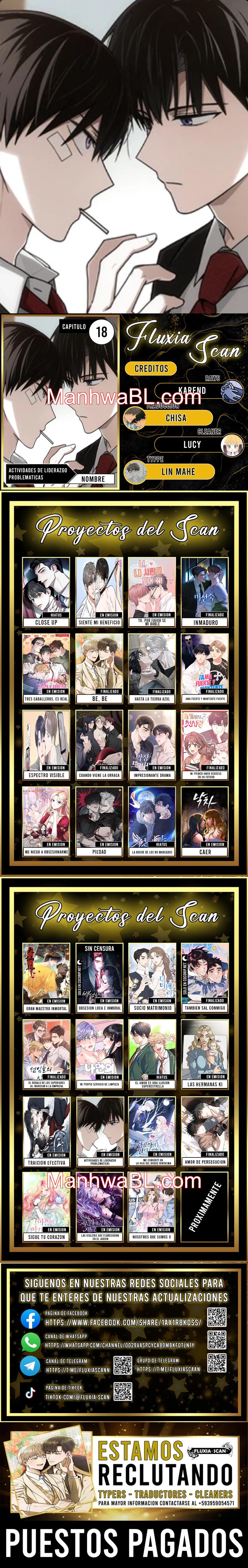 Actividades de liderazgo problemáticas - Capítulo 18 manhwa