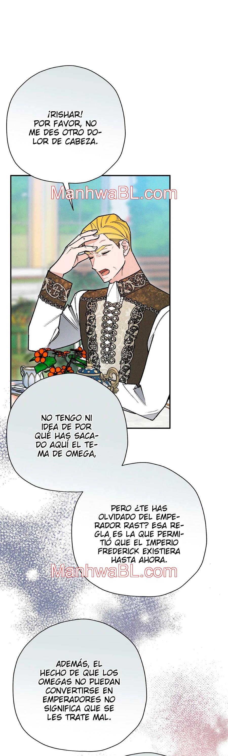 Ocultando que el maldito príncipe es un omega - Capítulo 48 manhwa