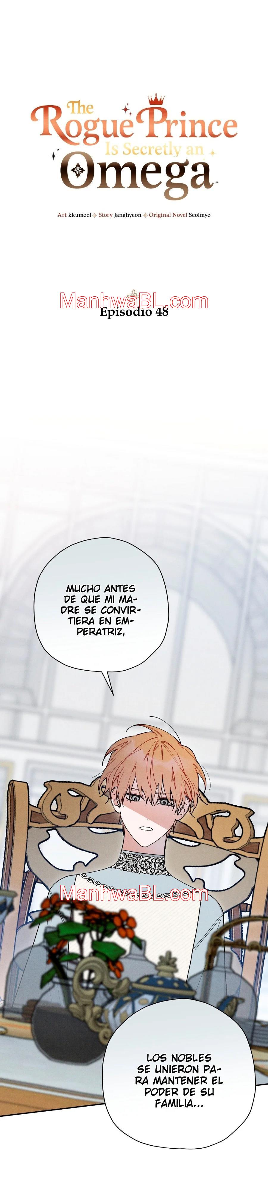 Ocultando que el maldito príncipe es un omega - Capítulo 48 manhwa