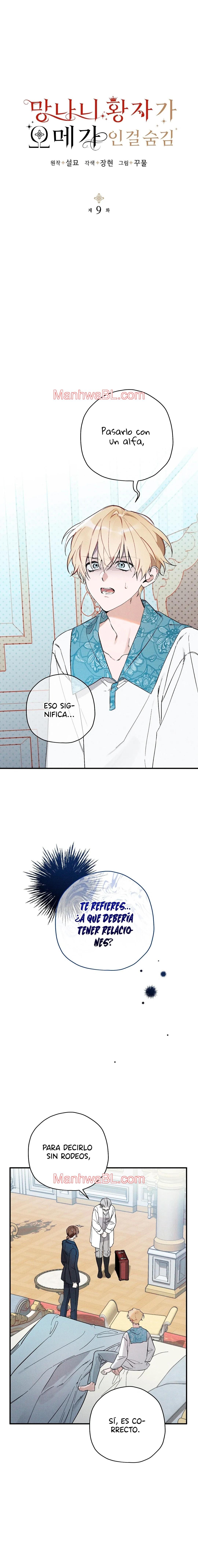Ocultando que el maldito príncipe es un omega - Capítulo 9 manhwa