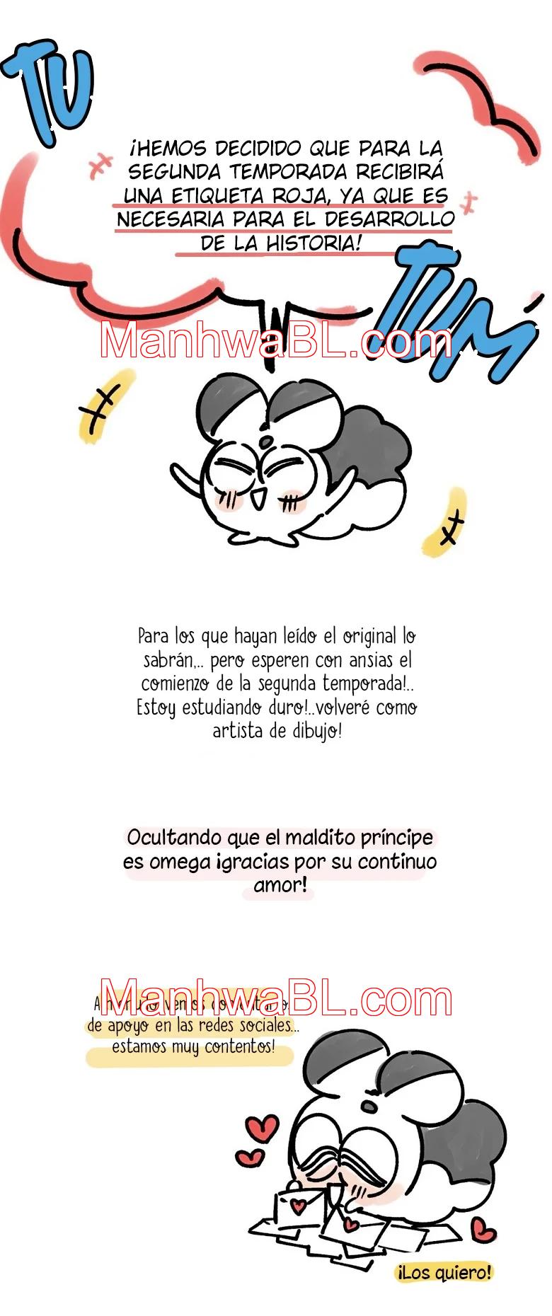 Ocultando que el maldito príncipe es un omega - Capítulo 32.50 manhwa