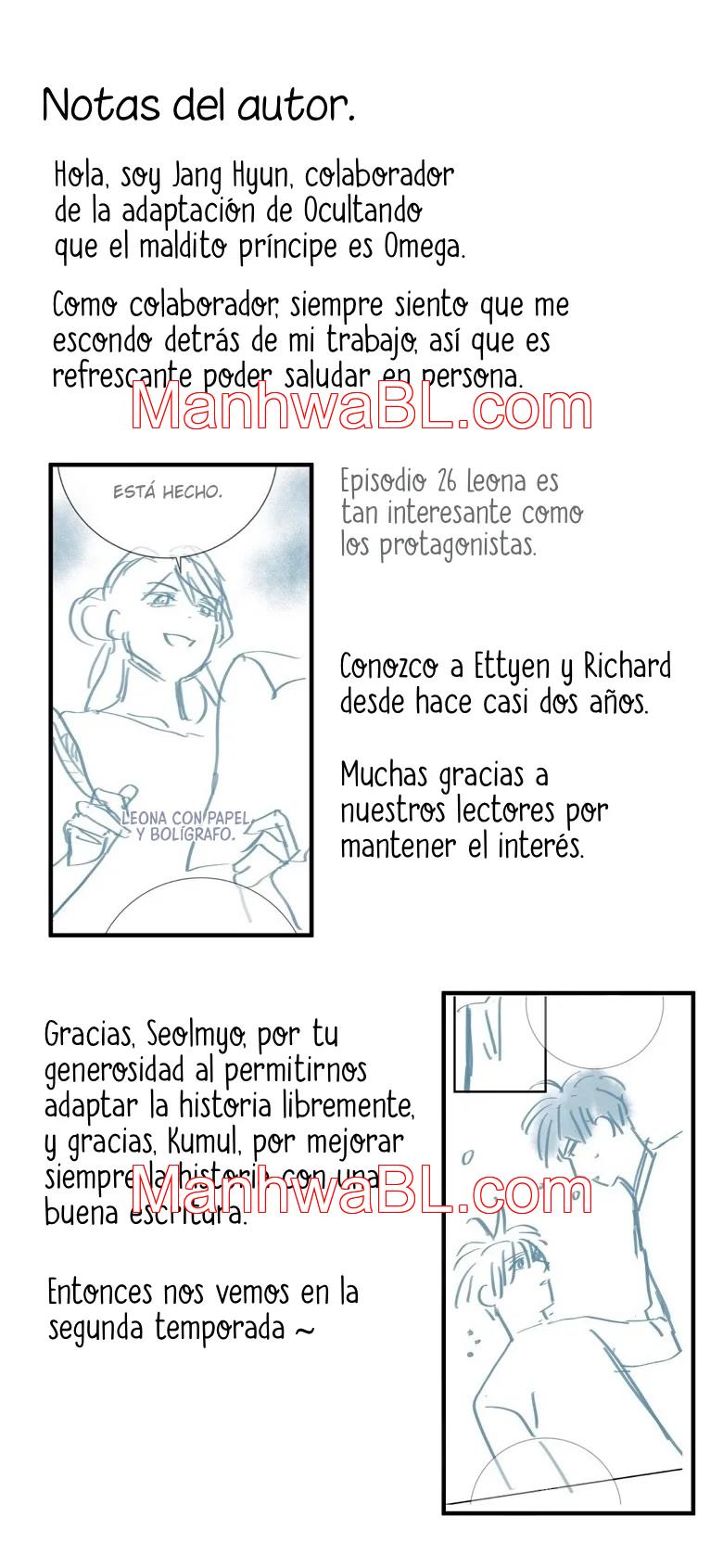 Ocultando que el maldito príncipe es un omega - Capítulo 32.50 manhwa