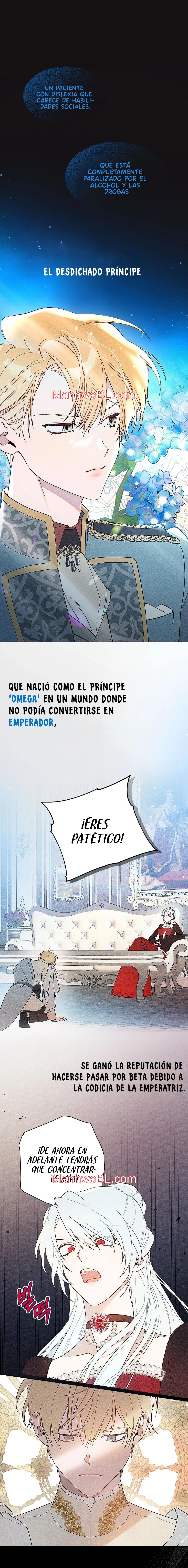 Ocultando que el maldito príncipe es un omega - Capítulo 0 manhwa
