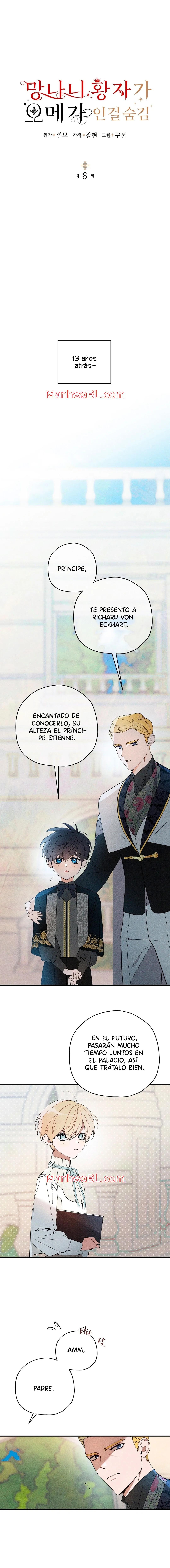 Ocultando que el maldito príncipe es un omega - Capítulo 8 manhwa