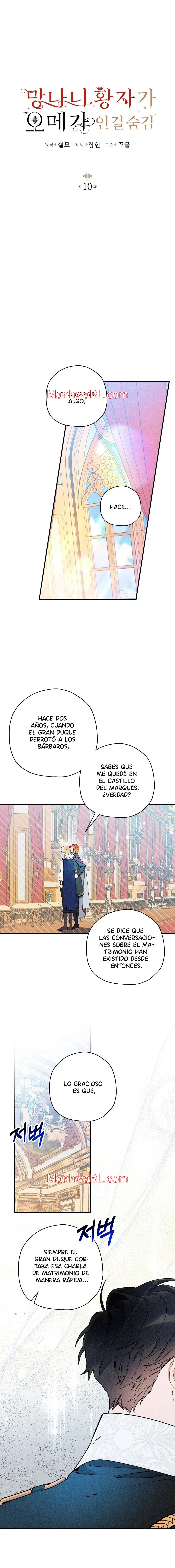 Ocultando que el maldito príncipe es un omega - Capítulo 10 manhwa
