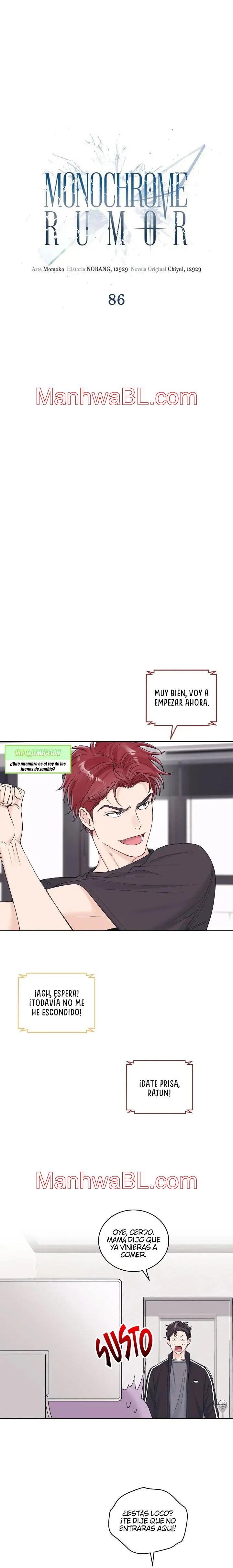 Rumor Monocromático - Capítulo 86 manhwa