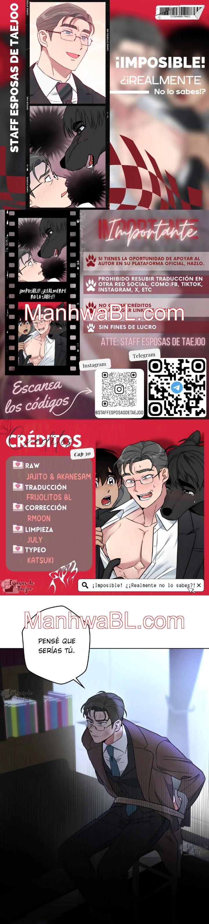 ¡Imposible! ¿¡Realmente no lo sabes!? - Capítulo 30 manhwa