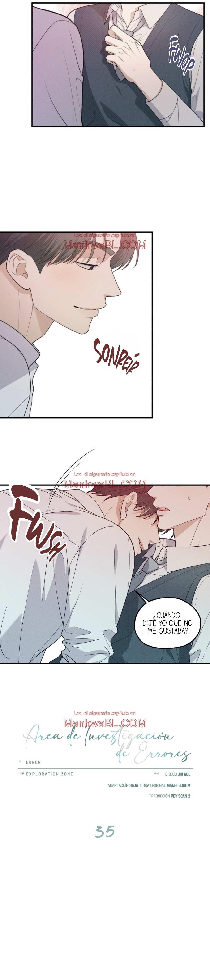 Área de investigación de errores - Capítulo 35 manhwa