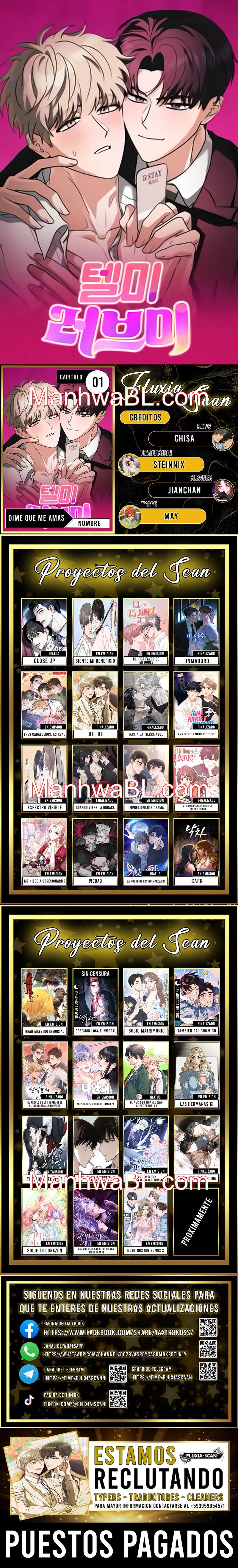Dime que me amas - Capítulo 1 manhwa