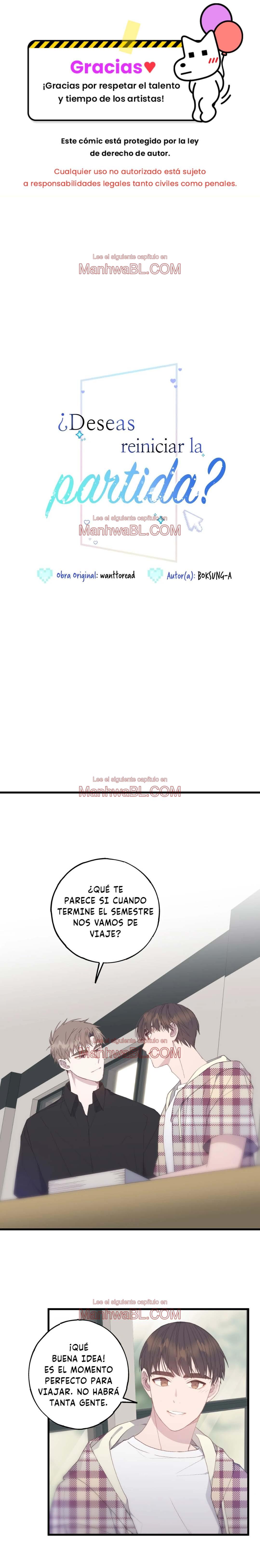¿Deseas reiniciar la partida? - Capítulo 6 manhwa