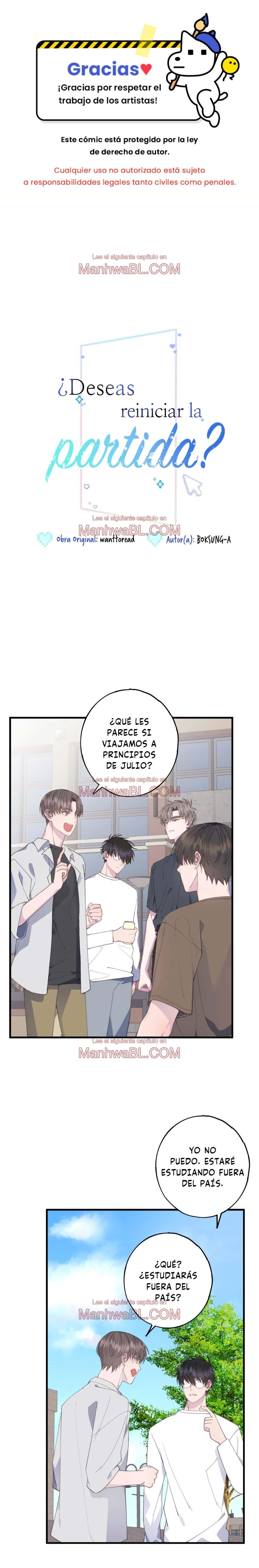 ¿Deseas reiniciar la partida? - Capítulo 17 manhwa