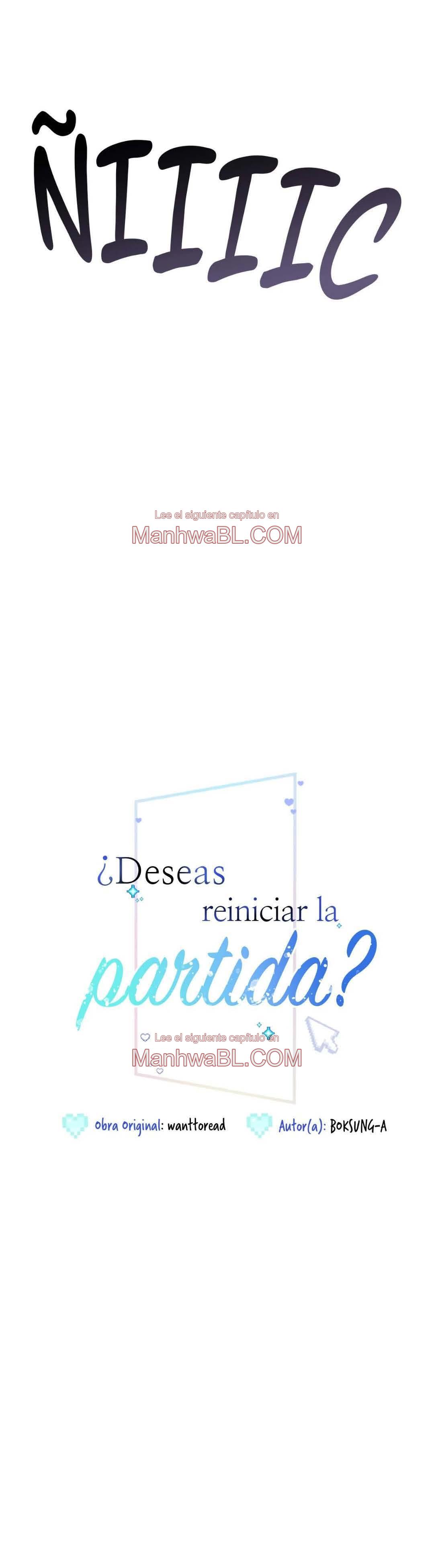 ¿Deseas reiniciar la partida? - Capítulo 1 manhwa