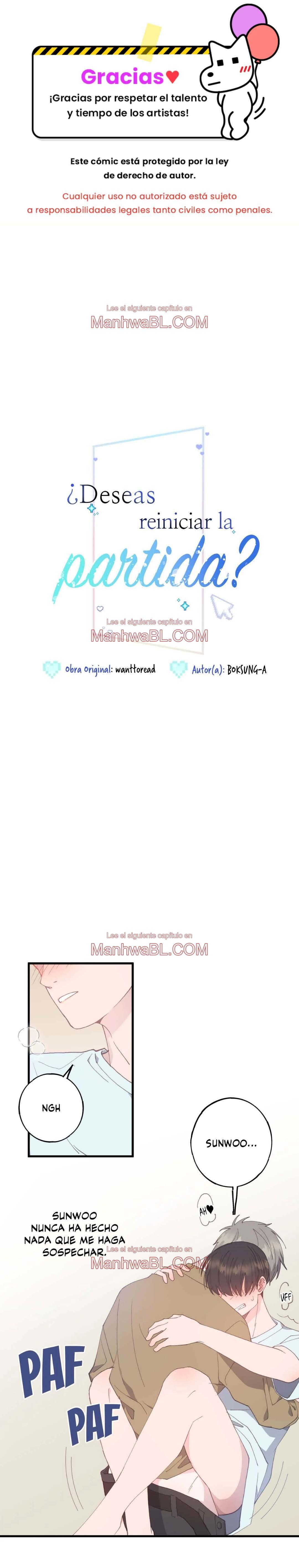 ¿Deseas reiniciar la partida? - Capítulo 7 manhwa