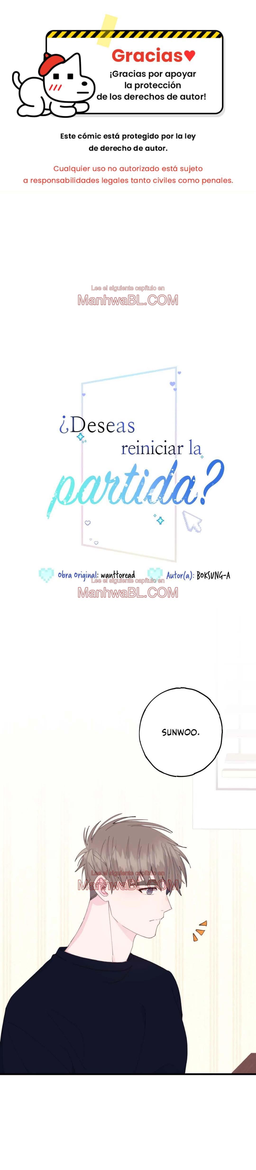 ¿Deseas reiniciar la partida? - Capítulo 16 manhwa