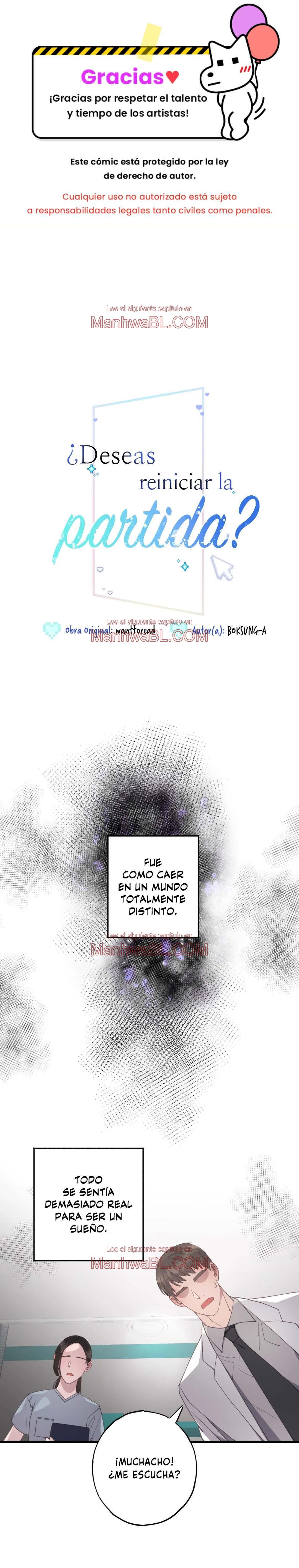 ¿Deseas reiniciar la partida? - Capítulo 13 manhwa
