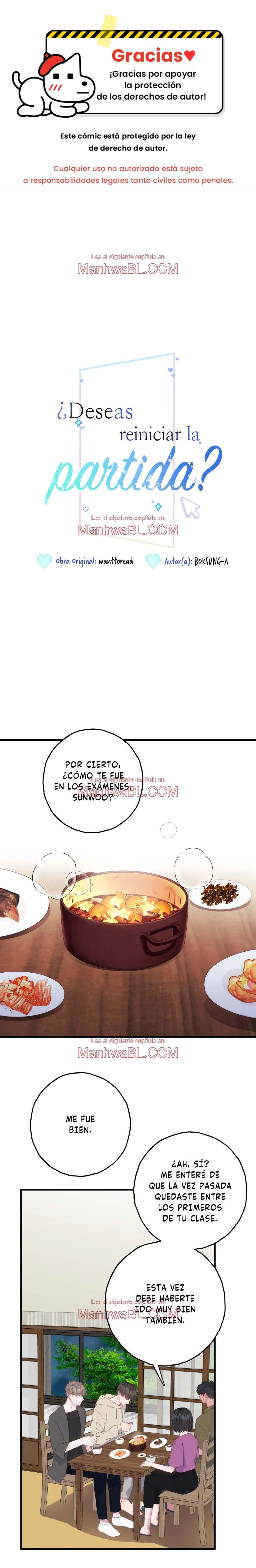 ¿Deseas reiniciar la partida? - Capítulo 20 manhwa