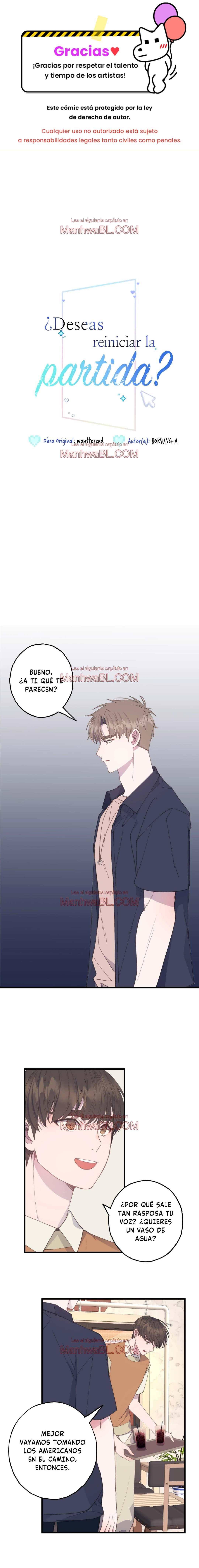 ¿Deseas reiniciar la partida? - Capítulo 10 manhwa
