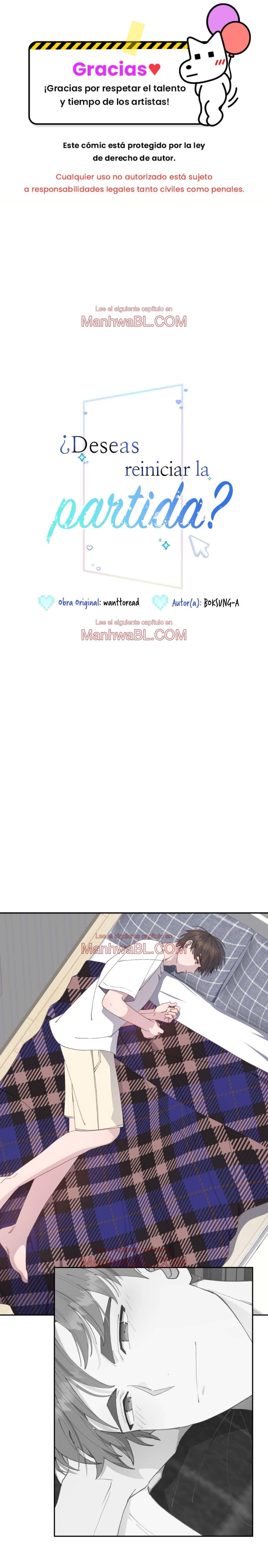 ¿Deseas reiniciar la partida? - Capítulo 5 manhwa