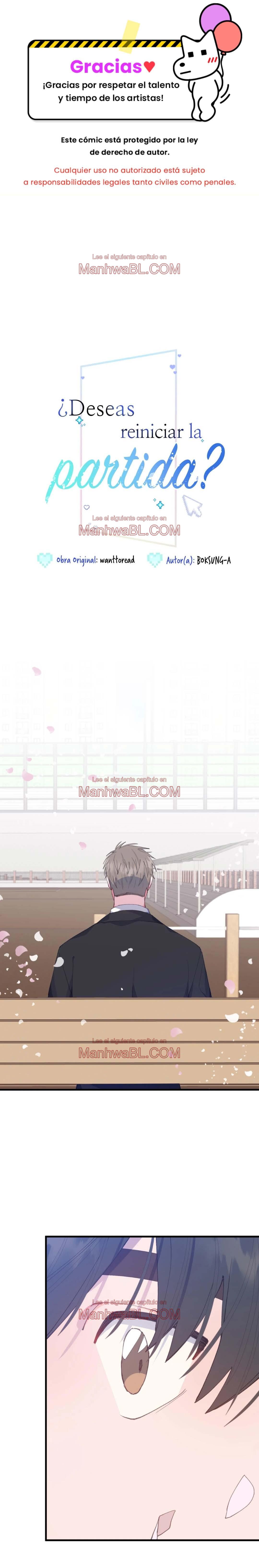 ¿Deseas reiniciar la partida? - Capítulo 14 manhwa