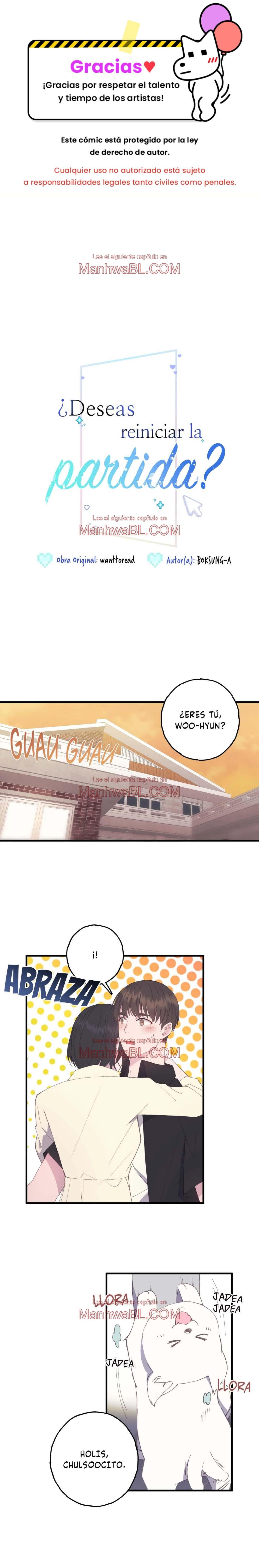 ¿Deseas reiniciar la partida? - Capítulo 2 manhwa