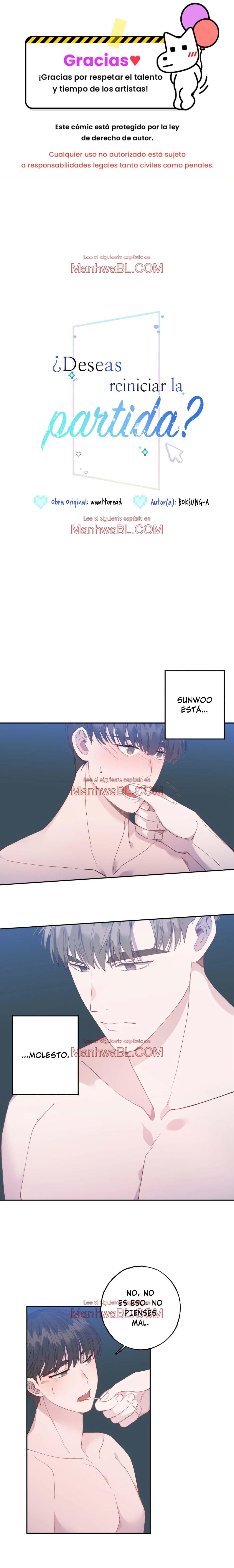 ¿Deseas reiniciar la partida? - Capítulo 4 manhwa