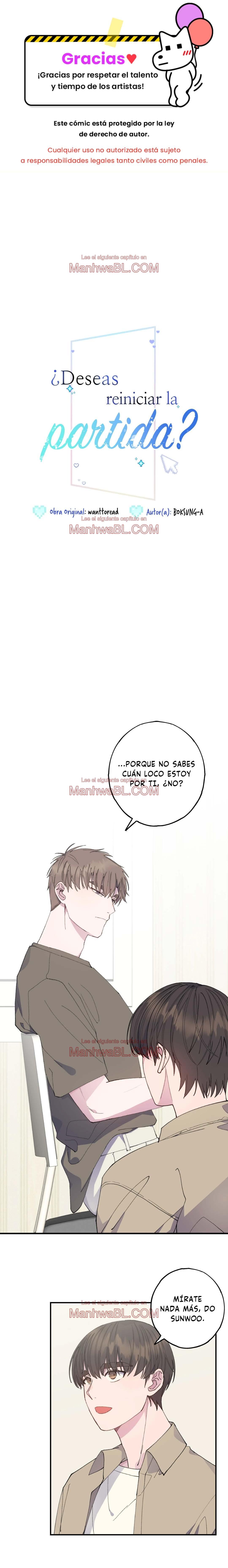 ¿Deseas reiniciar la partida? - Capítulo 9 manhwa