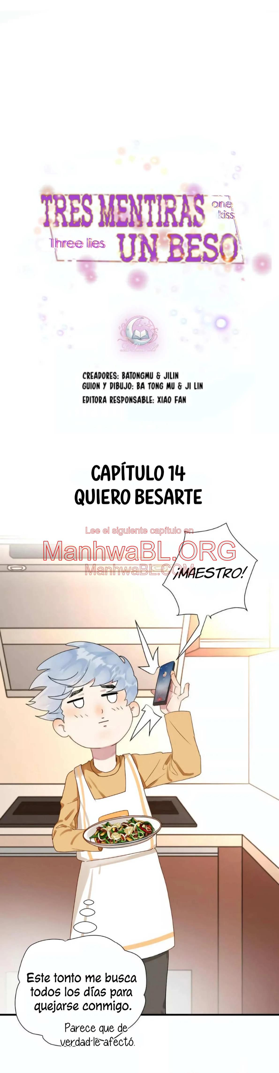 Tres mentiras y un beso - Capítulo 14 manhwa