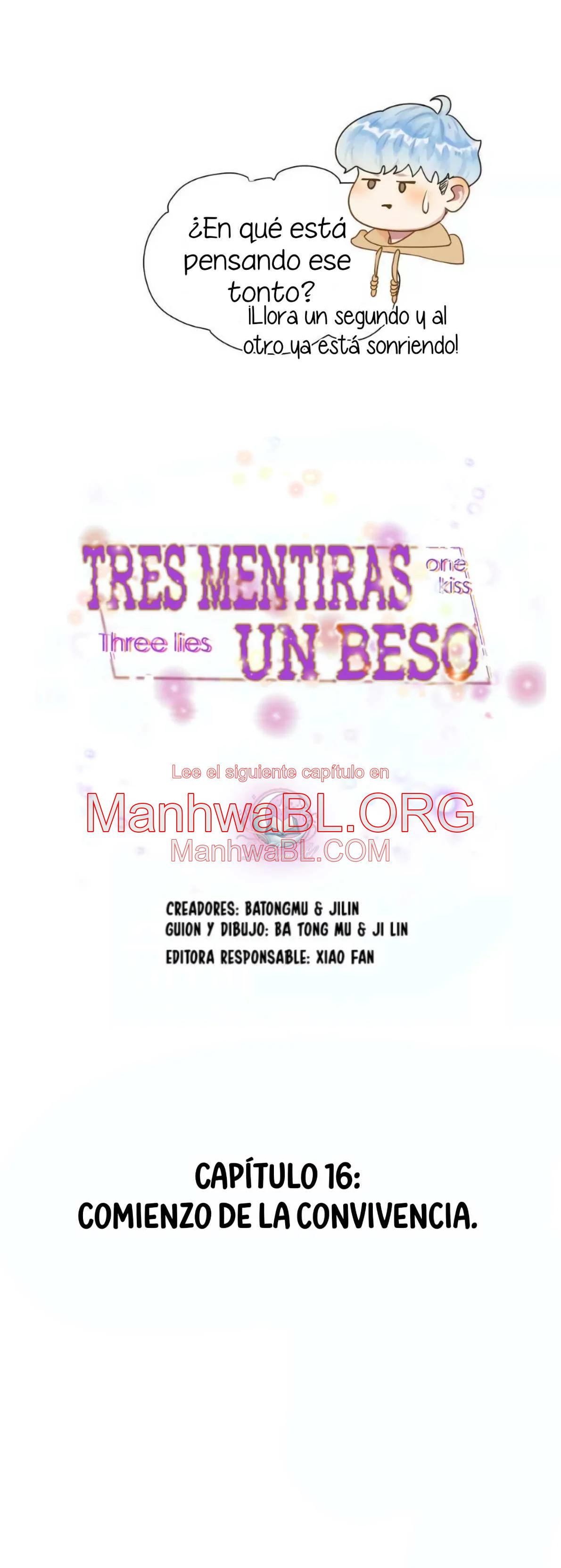 Tres mentiras y un beso - Capítulo 16 manhwa